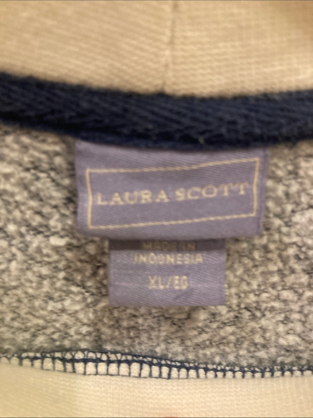 Laura Scott Men's Crewneck Sweatshirt in Dusty Blue - Picture 2 of 5